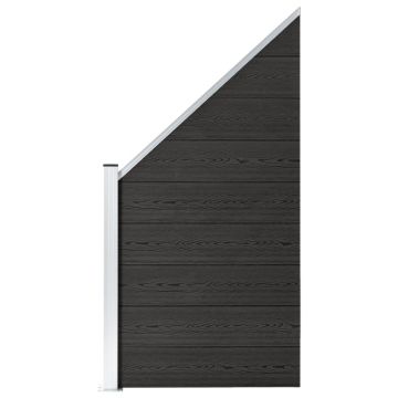 Gossi panou de gard, gri, 95x(105-180) cm, wpc