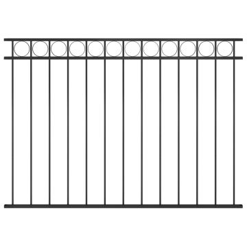 Gossi panou de gard, negru, 1,7 x 1,2 m, otel