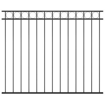 Gossi panou de gard, negru, 1,7 x 1,5 m, otel