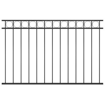 Gossi panou de gard, negru, 1,7 x 1 m, otel
