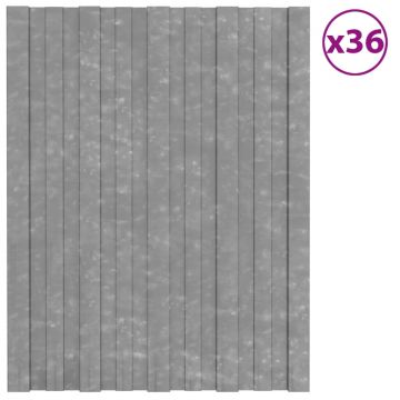 Gossi panouri acoperis, 36 buc., argintiu, 60x45 cm, otel galvanizat
