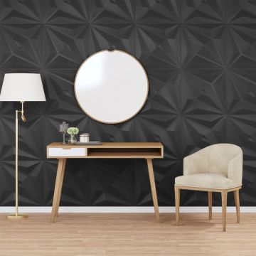 Gossi panouri de perete 12 buc. negru 50x50 cm xps 3 m2 stea