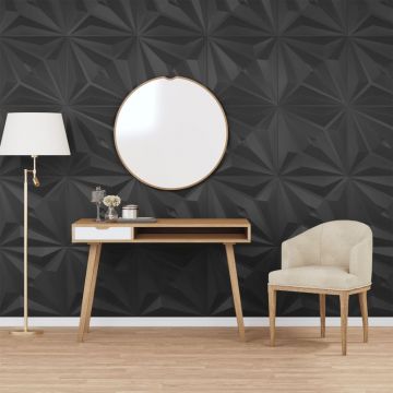 Gossi panouri de perete 24 buc. negru 50x50 cm eps 6 m2 stea