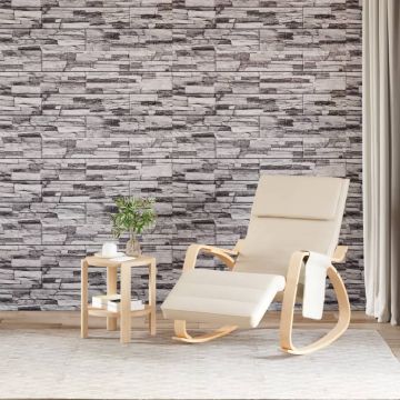 Gossi panouri de perete 3d, 10 buc., gri deschis, 100x50 cm, eps