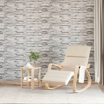 Gossi panouri de perete 3d, 14 buc., gri deschis, 100x25 cm, eps