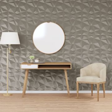 Gossi panouri de perete 48 buc. gri beton 50x50 cm xps 12 m2 diamant