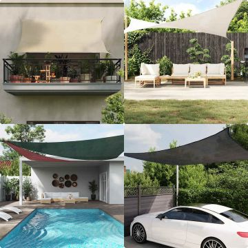 Gossi panza parasolar, albastru 4x5x5 m hdpe 160 g/m2 triunghiular