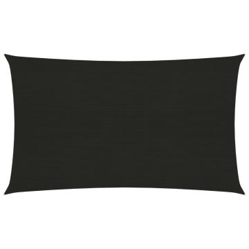 Gossi panza parasolar, negru, 2,5x5 m, hdpe, 160 g/m2