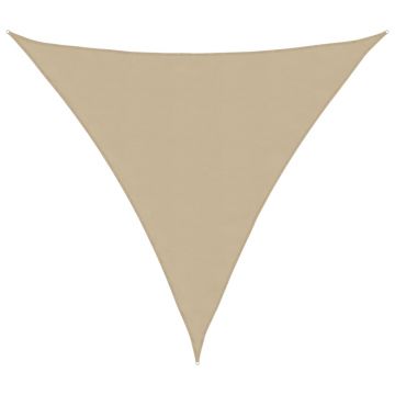Gossi parasolar din tesatura oxford, triunghiular, 5 x 5 x 5 m, bej