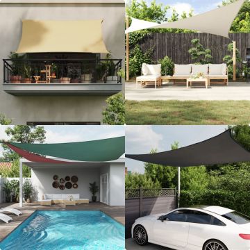 Gossi parasolar, gri deschis, 4x3 m, 100% poliester oxford