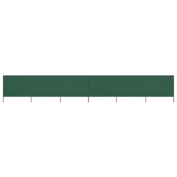 Gossi paravan anti-vant cu 6 panouri, verde, 800 x 160 cm, textil