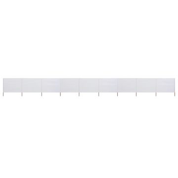 Gossi paravan anti-vant cu 9 panouri alb nisipiu 1200x120cm textil