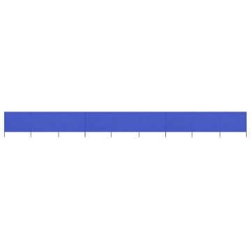 Gossi paravan anti-vant cu 9 panouri, azur, 1200 x 120 cm, textil