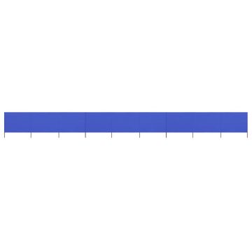 Gossi paravan anti-vant cu 9 panouri, azur, 1200 x 80 cm, textil