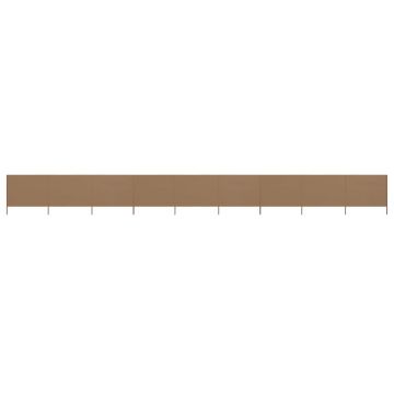 Gossi paravan anti-vant cu 9 panouri gri taupe 1200x120 cm textil