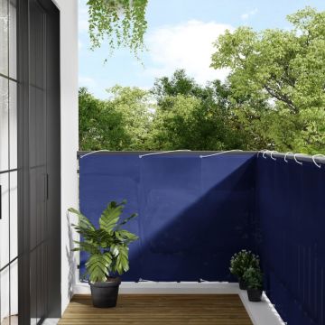 Gossi paravan de balcon, albastru, 120x800 cm, 100% poliester oxford