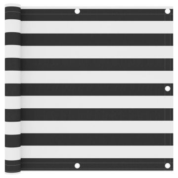Gossi paravan de balcon, antracit si alb, 90x400 cm, tesatura oxford