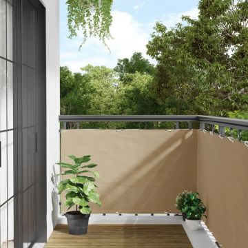 Gossi paravan de balcon, bej, 90 x 500 cm, tesatura oxford
