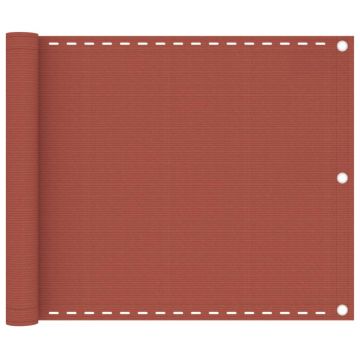 Gossi paravan de balcon, caramiziu, 75x300 cm, hdpe
