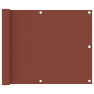 Gossi paravan de balcon, caramiziu, 75x500 cm, tesatura oxford