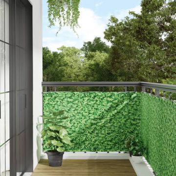 Gossi paravan de balcon cu aspect de planta, verde, 600x90 cm, pvc