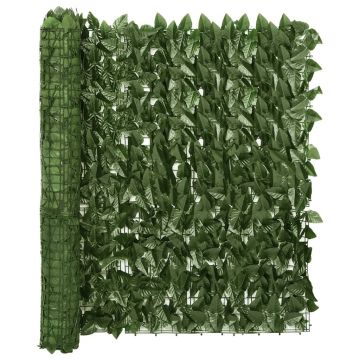 Gossi paravan de balcon, frunze verde inchis, 300x100 cm