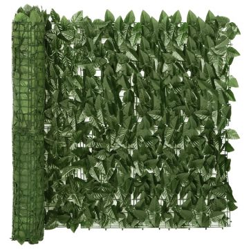 Gossi paravan de balcon, frunze verde inchis, 400x75 cm