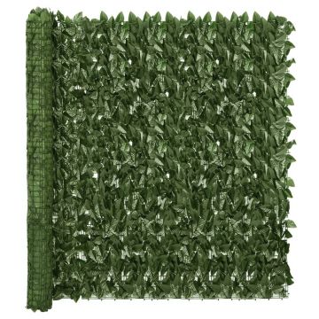Gossi paravan de balcon, frunze verde inchis, 600x150 cm