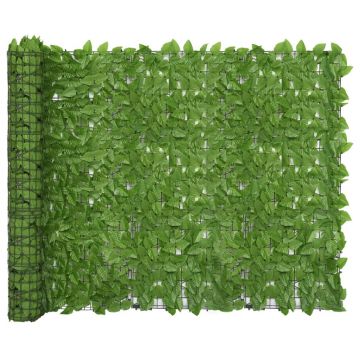 Gossi paravan de balcon, frunze verzi, 600x150 cm