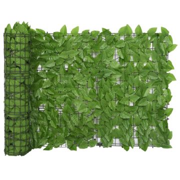 Gossi paravan de balcon, frunze verzi, 600x75 cm