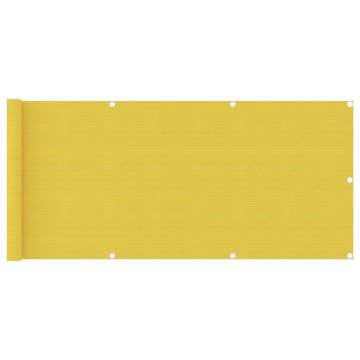 Gossi paravan de balcon, galben, 75 x 500 cm, hdpe