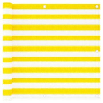 Gossi paravan de balcon, galben si alb, 90x300 cm, hdpe