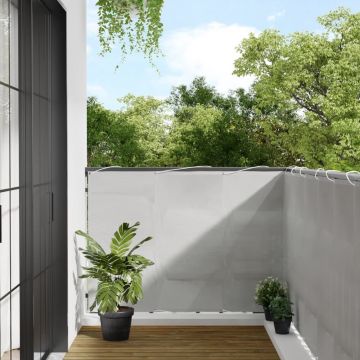 Gossi paravan de balcon gri deschis 120x300 cm 100% poliester oxford