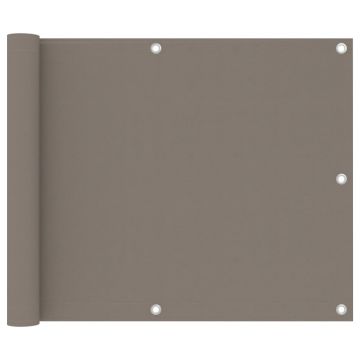 Gossi paravan de balcon, gri taupe, 75x400 cm, tesatura oxford