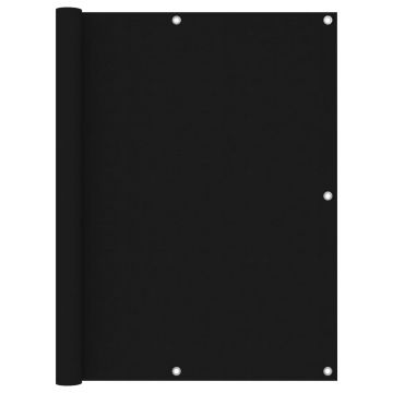 Gossi paravan de balcon, negru, 120 x 600 cm, tesatura oxford