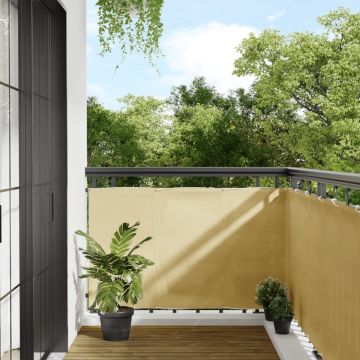 Gossi paravan de balcon, nisipiu, 90x500 cm, 100% poliester oxford