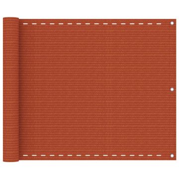 Gossi paravan de balcon,portocaliu, 75x600 cm, hdpe