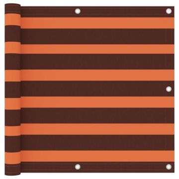Gossi paravan de balcon portocaliu si maro 90x300 cm tesatura oxford