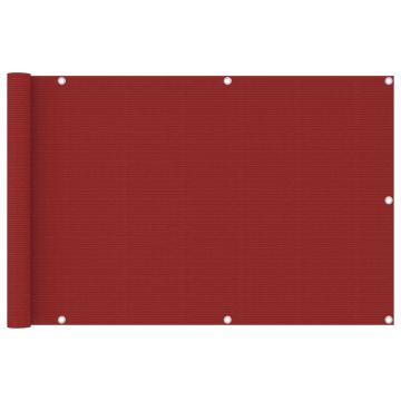 Gossi paravan de balcon, rosu, 90 x 400 cm, hdpe