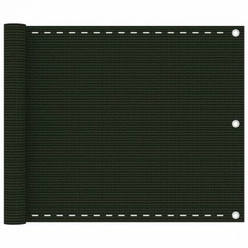 Gossi paravan de balcon, verde inchis, 75x500 cm, hdpe