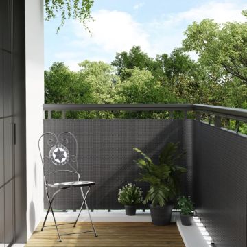 Gossi paravan pentru balcon, antracit, 400x90 cm, poliratan