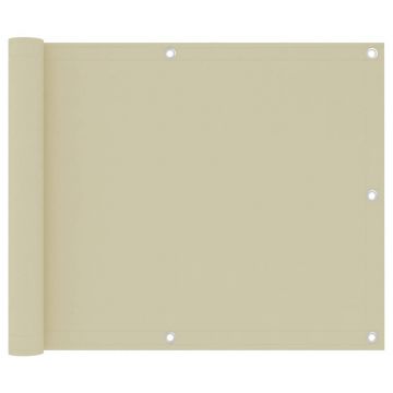 Gossi paravan pentru balcon, crem, 75x500 cm, tesatura oxford