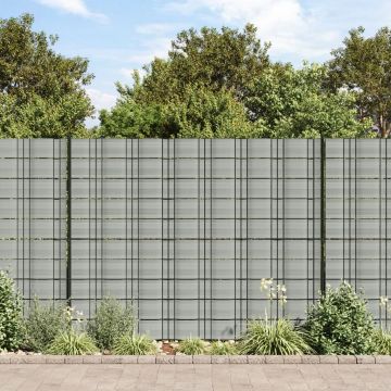 Gossi paravane de gradina, 10 buc., gri piatra, 252,5x19 cm, pvc