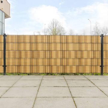 Gossi paravane pentru balcon 5 buc. maro deschis 255x19 cm poliratan