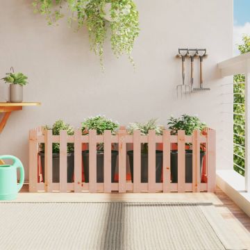 Gossi pat inaltat gradina cu design gard 150x50x50 cm lemn douglas