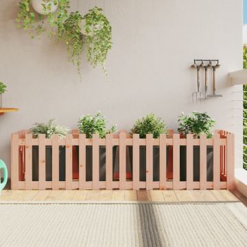 Gossi pat inaltat gradina cu design gard 200x50x50 cm lemn douglas