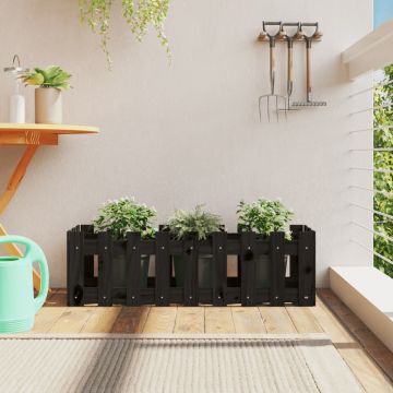 Gossi pat inaltat gradina design gard 100x30x30 cm lemn de pin tratat