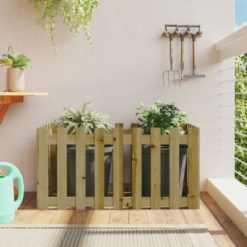 Gossi pat inaltat gradina design gard 100x50x50 cm lemn impregnat pin