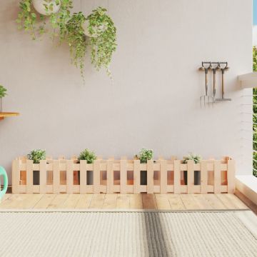 Gossi pat inaltat gradina design gard 200x30x30 cm lemn de pin tratat