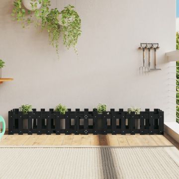Gossi pat inaltat gradina design gard 200x30x30 cm lemn impregnat pin